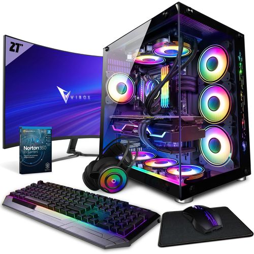Vibox VIII-218 SG PC Gamer - 27"" 100Hz Écran Pack - Intel i9 11900F Processeur 5.2GHz - Nvidia RTX 4060 Ti 8Go - 32Go RAM - 1To NVMe M.2 SSD - 700W PSU - Windows 11 - WiFi