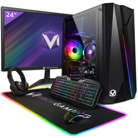 Vibox V-50 PC Gamer - 24"" Écran Pack - AMD Ryzen 5 4500 Processeur 4.1GHz - Nvidia GTX 1660 Super 6Go - 16Go RAM - 480Go SSD - Windows 11 - WiFi