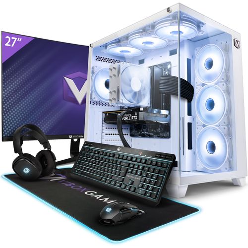 Vibox VII-107 PC Gamer - 27"" Écran Pack - Intel i7 14700F Processeur 5.2GHz - Nvidia RTX 4060 Ti 8Go - 16Go RAM - 1To NVMe M.2 SSD - 700W PSU - Windows 11 - WiFi