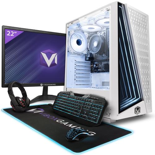 Vibox VI-28 PC Gamer - 22"" Écran Pack - AMD Ryzen 3200GE Processeur 4GHz - Radeon Vega 8 Graphiques - 16Go RAM - 480Go SSD - Windows 11 - WiFi