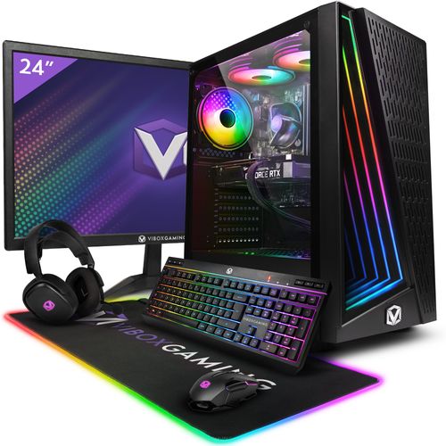 Vibox II-46 PC Gamer - 24"" Écran Pack - Six Core Intel i5 11400F Processeur 4.4GHz - Nvidia RTX 3060 12Go - 16Go RAM - 1To NVMe M.2 SSD - Windows 11 - WiFi