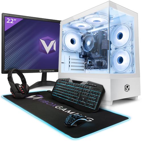 Vibox I-70 PC Gamer - 22"" Écran Pack - Quad Core AMD Ryzen 3200G Processeur 4GHz - Radeon Vega 8 Graphique - 16Go RAM - 1To SSD - Linux OS - WiFi