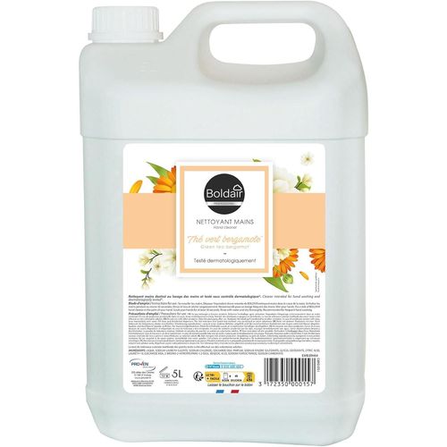 Boldair Bidon De 5 Litres De Savon Crème Lavante Mains Thé Vert Bergamote 5l 