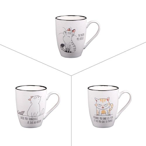 Tasse Funny Cat 23 Cl (Lot De 3)