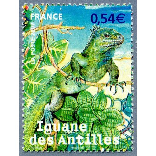 France 2007, Especes Protegees D'outre Mer, Très Beau Timbre Neuf** Luxe Yvert 4033, Iguane Des Antilles.