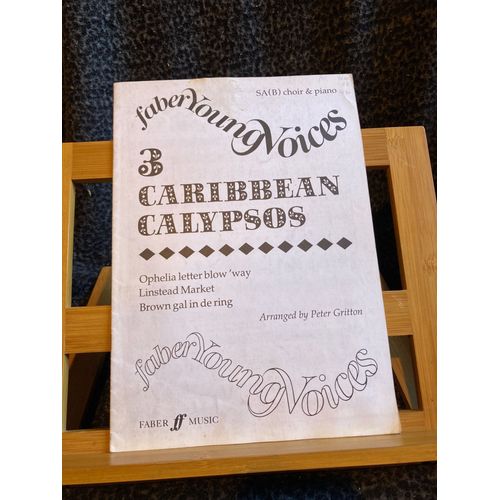 3 Caribbean Calypsos Partition Choeur Et Piano Peter Gritton Editions Faber