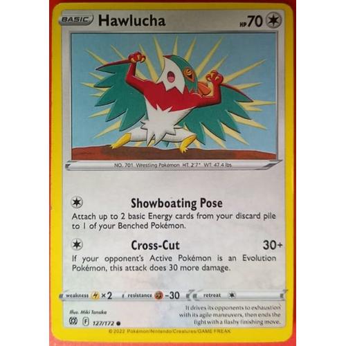 Carte Pokémon Hawlucha - Série U.S. N°127/172