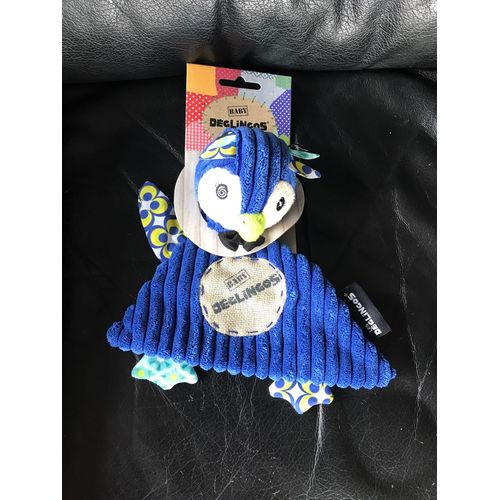 Doudou Pingouin Frigos Bleu Deglingos 22cm