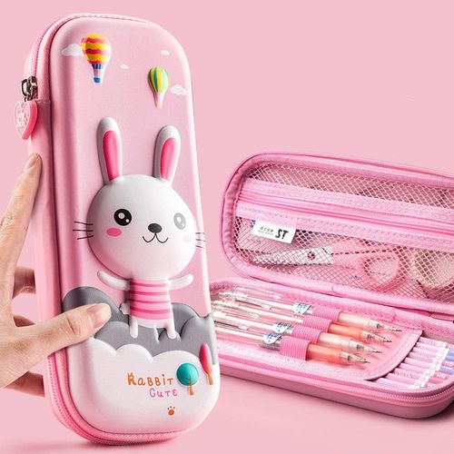 Boîte À Crayons Licorne 3d, Boîte De Rangement À Trois Couches, Grande Capacité, Papeterie Pour Écoliers, Cadeau
