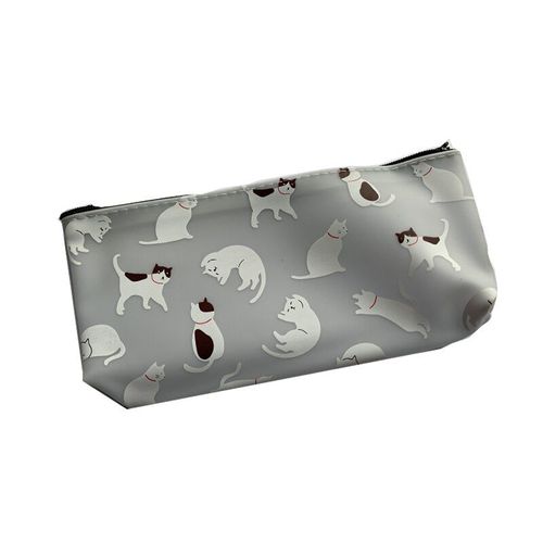 Bleu - Étui À Crayons En Silicone Chat Mignon 1 Pièce/Lot, Sac À Fermeture Éclair, Fournitures Scolaires Et De Bureau, Papeterie Scolaire