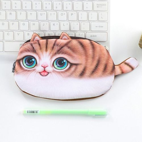 Étui À Crayons En Flanelle Pour Enfants, 1 Pièce, Jolie Boîte À Crayons, Sac De Rangement, Joli Chat, Papeterie'étudiant, Fournitures Scolaires Et De Bureau, Cadeau