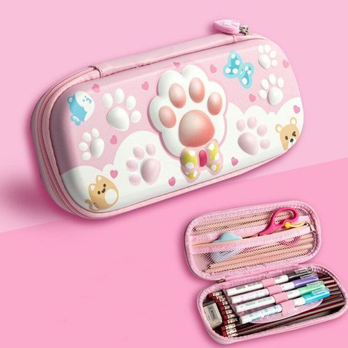 Jolie Boîte À Crayons 3d, Étui À Crayons Avec Animaux De Dessin Animé, Étui À Crayons Pour Filles, Boîte De Rangement De Fournitures Scolaires Pour Enfants