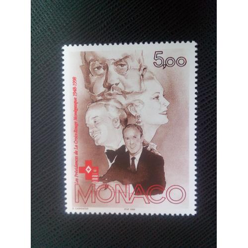 Timbre Monaco Y T 2147 50 Ans Croix Rouge Monégasque 1998 ( 031006 )