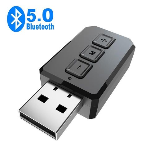 Adaptateur USB Bluetooth 5.0, Mini récepteur Audio mains libres, transmetteur sans fil avec Jack 3.5MM, adaptateur de musique stéréo pour PC et TV