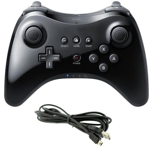 Manette De Jeu Classique Sans Fil Bluetooth Pour Nintendo Wii U Pro, Joystick, Avec Câble Usb, Télécommande