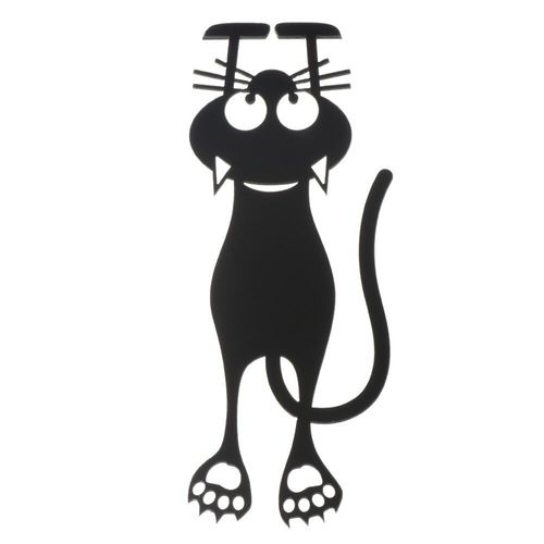 Marque-Page 3d Stéréo Chat Noir, Joli Dessin Animé Animal, Clip De Pagination, Marque-Page En Plastique, Papeterie Pour Étudiant, Gif