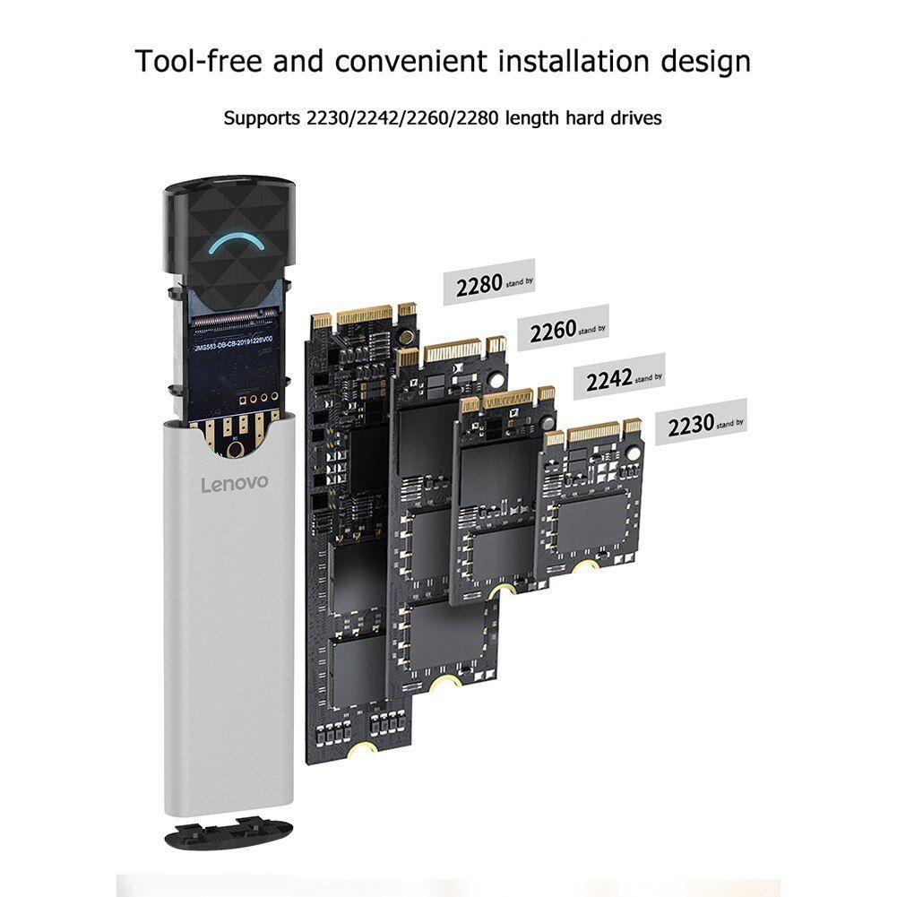 Case SSD M2 - Boîtier M.2 vers USB 3.1 SSD, double protocole, pour NVME  PCIE NGFF SATA 2230-2242-2260-2280, a - Cdiscount Informatique