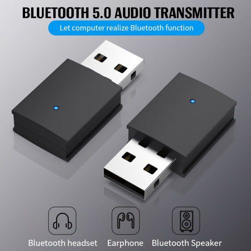 Adaptateur USB Bluetooth 5.0, transmetteur Audio sans fil, Jack 3.5mm, récepteur Bluetooth, Mini adaptateur stéréo pour ordinateur PC portable