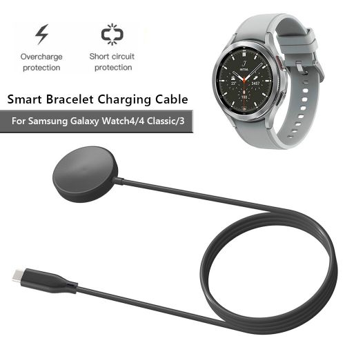 Station De Charge Magnétique Sans Fil 4/4, Pour Samsung Galaxy Watch Usb-C Classic 3, Pour Active 1/2