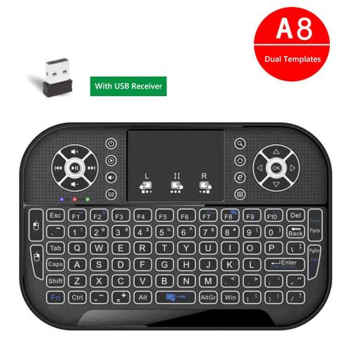 A8 Backlit Mini Wireless Keyboard 2.4G Bluetooth Air Mouse Remote Wireless Touchpad Remote Control for Android TV Box PC Windows