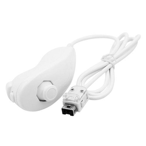 Manette De Jeu Nunchuk Pour Console De Jeu Nintendo Wii U, Joystick De Remplacement Avec Poignée Incurvée