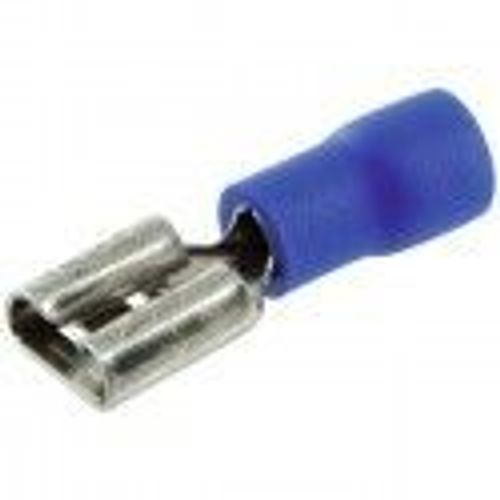 Lot 10 cosse clip pré isolé femelle section 1.5 à 2.5 mm² ° 6.35 mm bleu DHOME