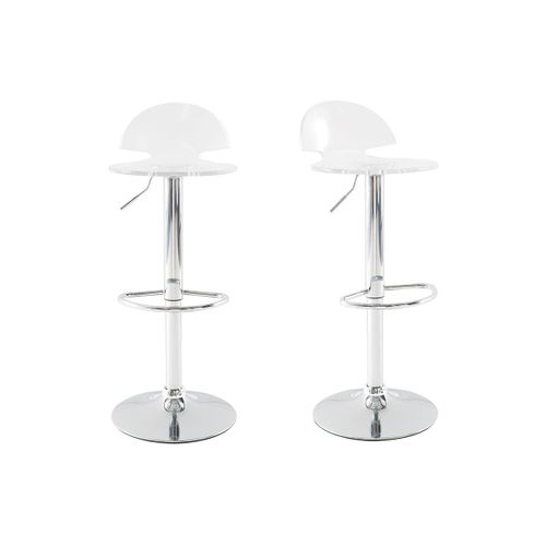Tabourets De Bar Design Plexiglas Transparent (Lot De 2) Orion