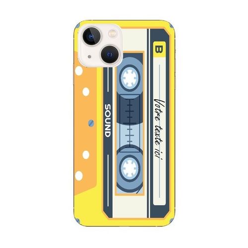 Coque Iphone 14 Plus Cassette Jaune