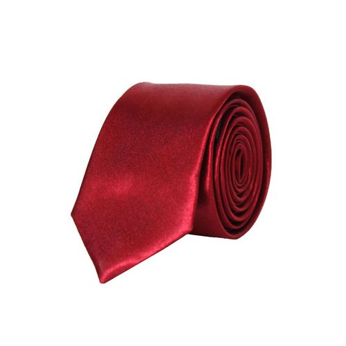 Cravate Satin Slim Bordeaux Homme
