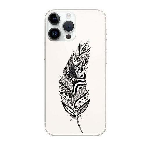 Coque Iphone 14 Pro Max Plumes Noir
