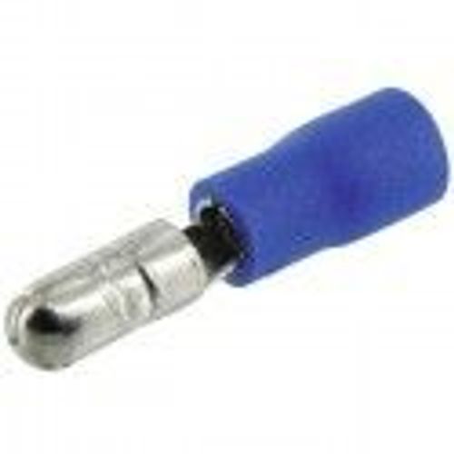 Lot 10 cosse pré isolé cylindrique mâle section 1.5 à 2.5 mm² ° 4 mm bleu DHOME