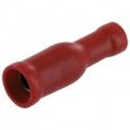 Lot 10 cosse clip isolé cylindrique femelle section 0.5 à 1.5 mm² ° 4 mm rouge DHOME
