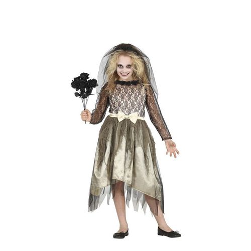 Déguisement Dark Ghost Bride Avec Tulle Fille