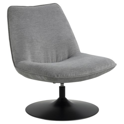 Fauteuil Rembourré Au Style Vintage - Gris Et Noir