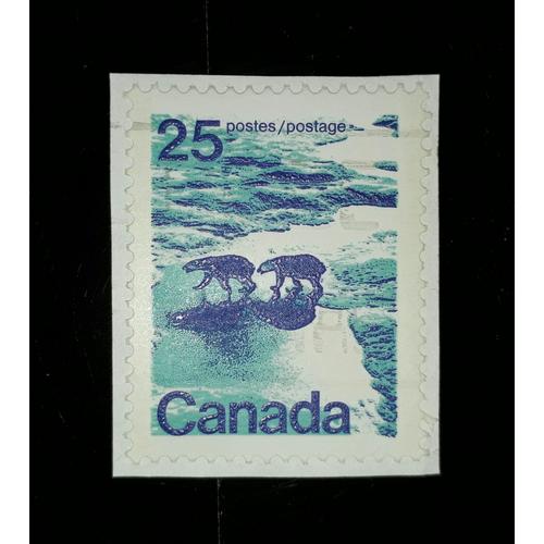 Timbre Canada Ours Polaires Banquise 1972 25 Cents