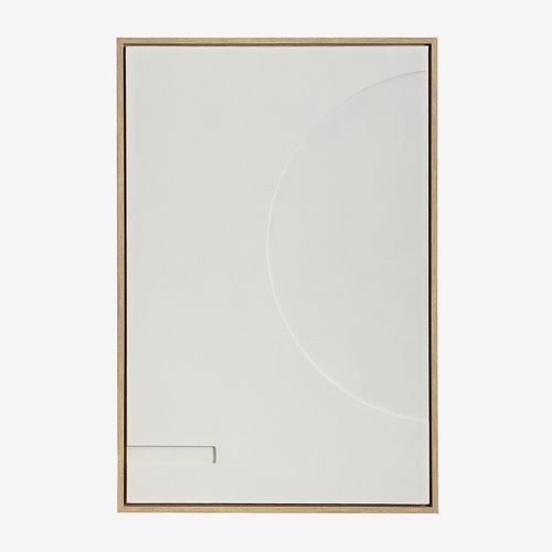 Peinture En Relief Décoratif (60x90 Cm) Iridionne Blanc