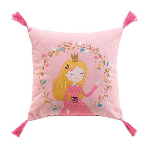 Coussin Enfant "Princesse Licorne" 40x40cm Rose