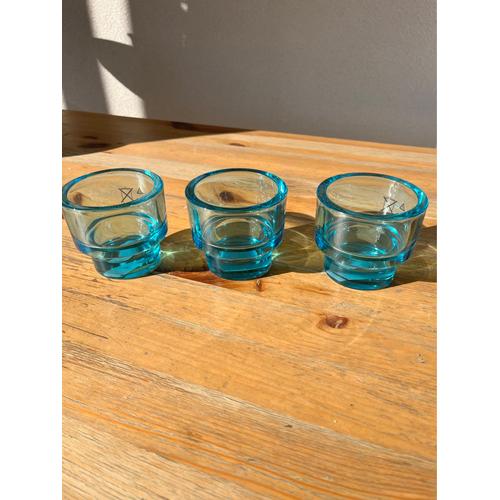 Lot De 3 Verres Décoratifs