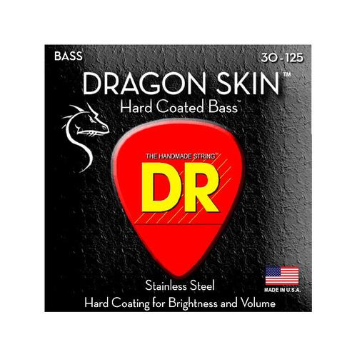 Dr Dsb6-30 - Dragon Skin - Clear Coated, Jeu Guitare Basse, 6 Cordes Medium 30-125