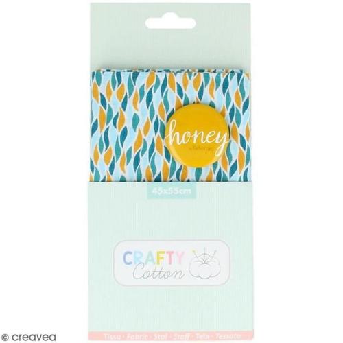 Coupon De Tissu Coton Crafty Cotton - Flammes Géométriques - Fond Blanc - 45 X 55 Cm Coupon De Tissu Crafty Cotton Artemio :