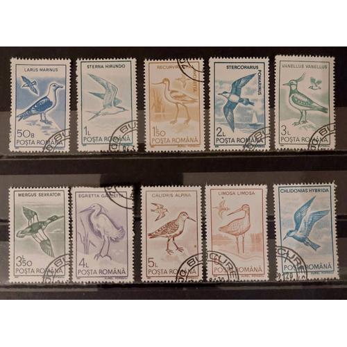 Timbres Roumanie Oiseaux Animaux Série Complète 1991