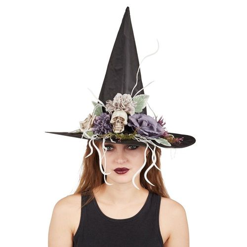 Chapeau Sorcière Fleuri Adulte