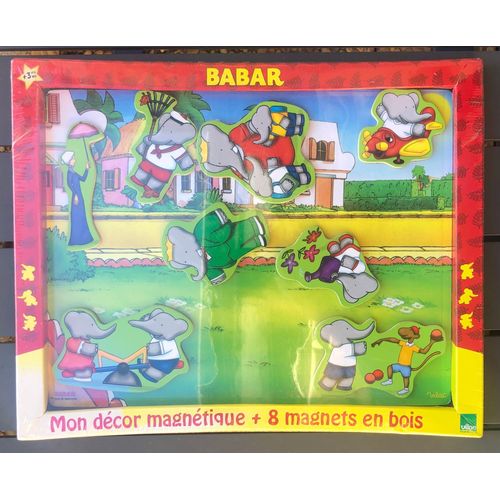 Babar Mon Décor Magnétique + 8 Magnets En Bois, Vilac, Figurine, Jouet