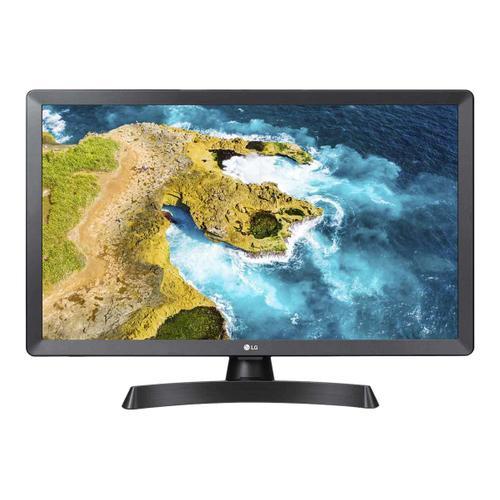 LG 24TQ510S-PZ - Écran LED avec tuner TV - Intelligent - 23.6" - 1366 x 768 HD - 250 cd/m² - 1000:1 - 14 ms - 2xHDMI - haut-parleurs - noir, gris de fer