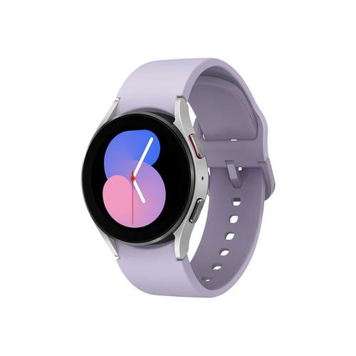 Samsung Galaxy Watch5 - 40 Mm - Argent - Montre Intelligente Avec Bracelet Sport - Pourpre - Affichage 1.2" - 16 Go - Nfc, Wi-Fi, Bluetooth - 28.7 G