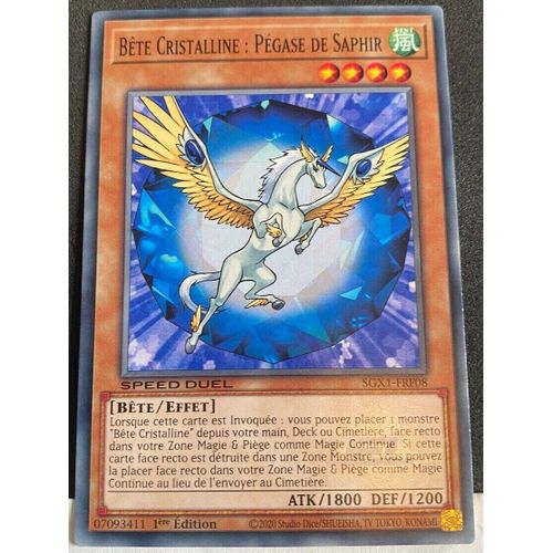Yu Gi Oh Sgx1 Frf08 Bête Cristalline Pégase De Saphir