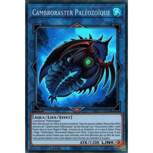 Yu Gi Oh Mp22 Fr088 Cambroraster Paléozoïque Super Rare