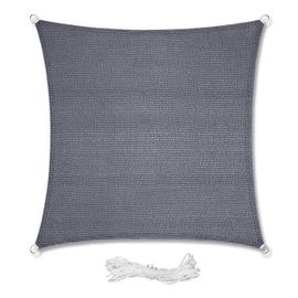 Uisebrt Voile D'ombrage Rectangulaire Anti-Uv Pour Jardin, Camping, Terrasse, Balcon Gris 3x3m