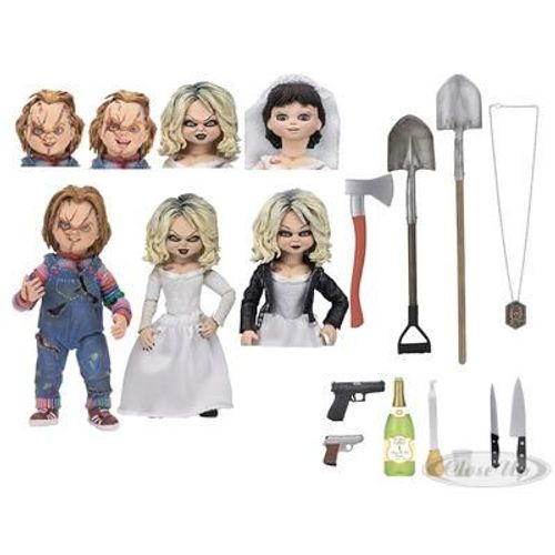 Set De Figurines D'action 7" Chucky - Ultimate Chucky & Tiffany