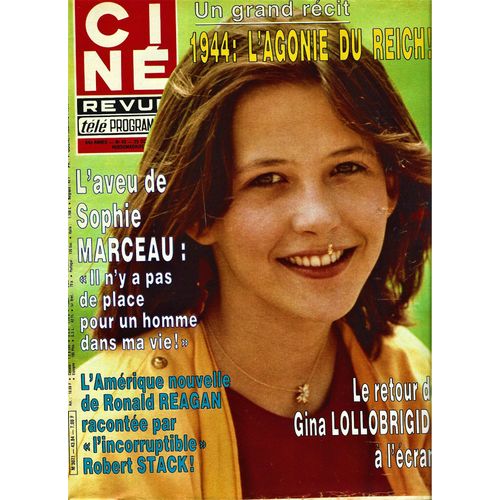 Cine Revue 1984 N? 43 Sophie Marceau Cover + 2 Pages Gina Lollobrigida Miou-Miou Depardieu Belmondo